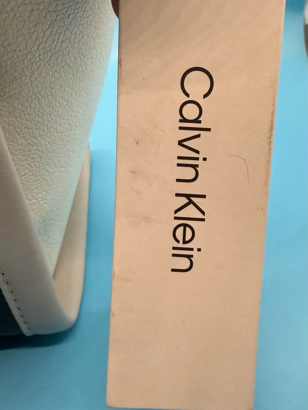 NWT Calvin Klein Colorblock Satchel Handbag Black Cream Taupe